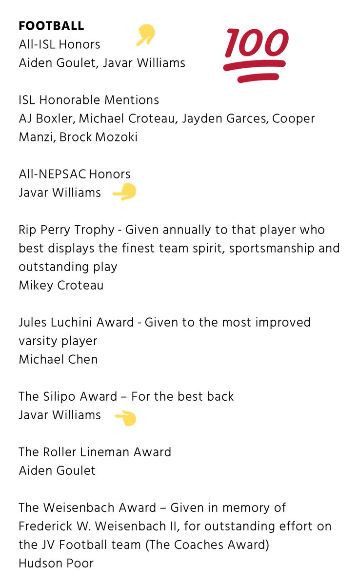 morgankate32's tweet photo. All ISL, All NEPSAC, The Silipo Award #bestback #football #BeastMode @Javar21Williams @taborathletics https://t.co/8qEi5IFZxt