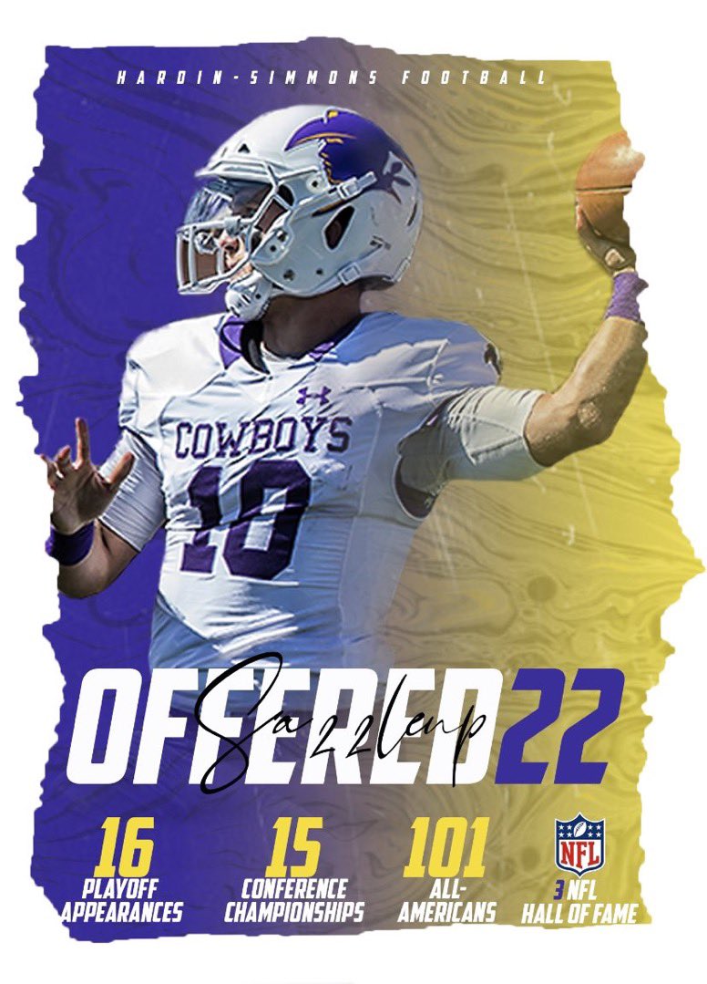 #AGTG blessed to receive my first offer from Hardin-Simmons University 🙏🏽           <a href="/TViewWolves/">Timberview "The Pack" Wolves</a> @BigPeshh <a href="/Coach_Kelly14/">Stephen Kelly</a> <a href="/guyhumes1914/">Coach Guy Humes</a> <a href="/coachwilkerson/">Zach Wilkerson</a>