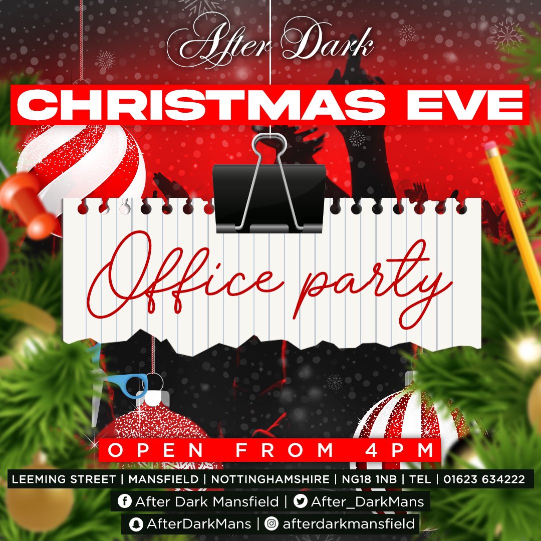 AD_Mansfield's tweet photo. So looking forward to our Christmas 🎄 Eve party 🎉 

Kicks off early!

#mansfield #Notts #ChristmasEve https://t.co/tvZQzbdbwY