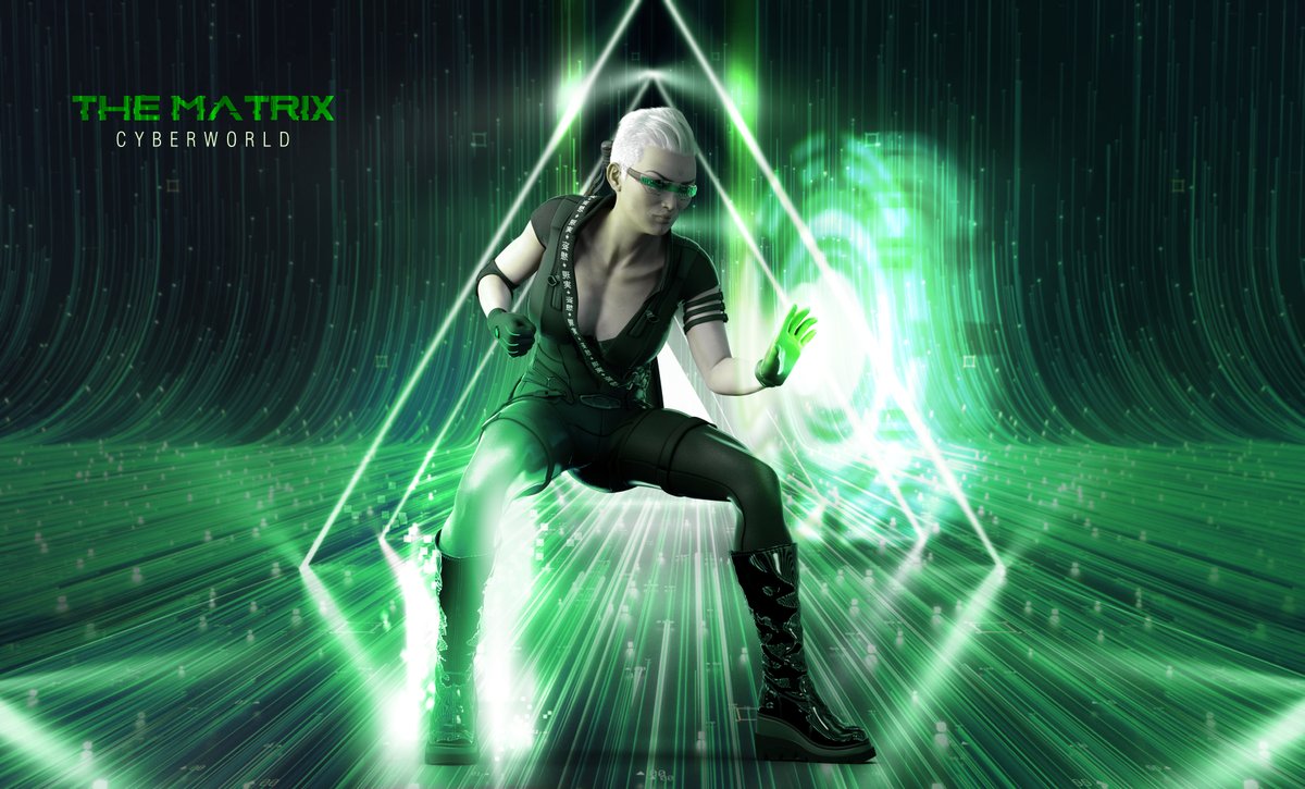 CMDR_FOSDYKE's tweet image. Green version Part II #MatrixRessurections #3dart