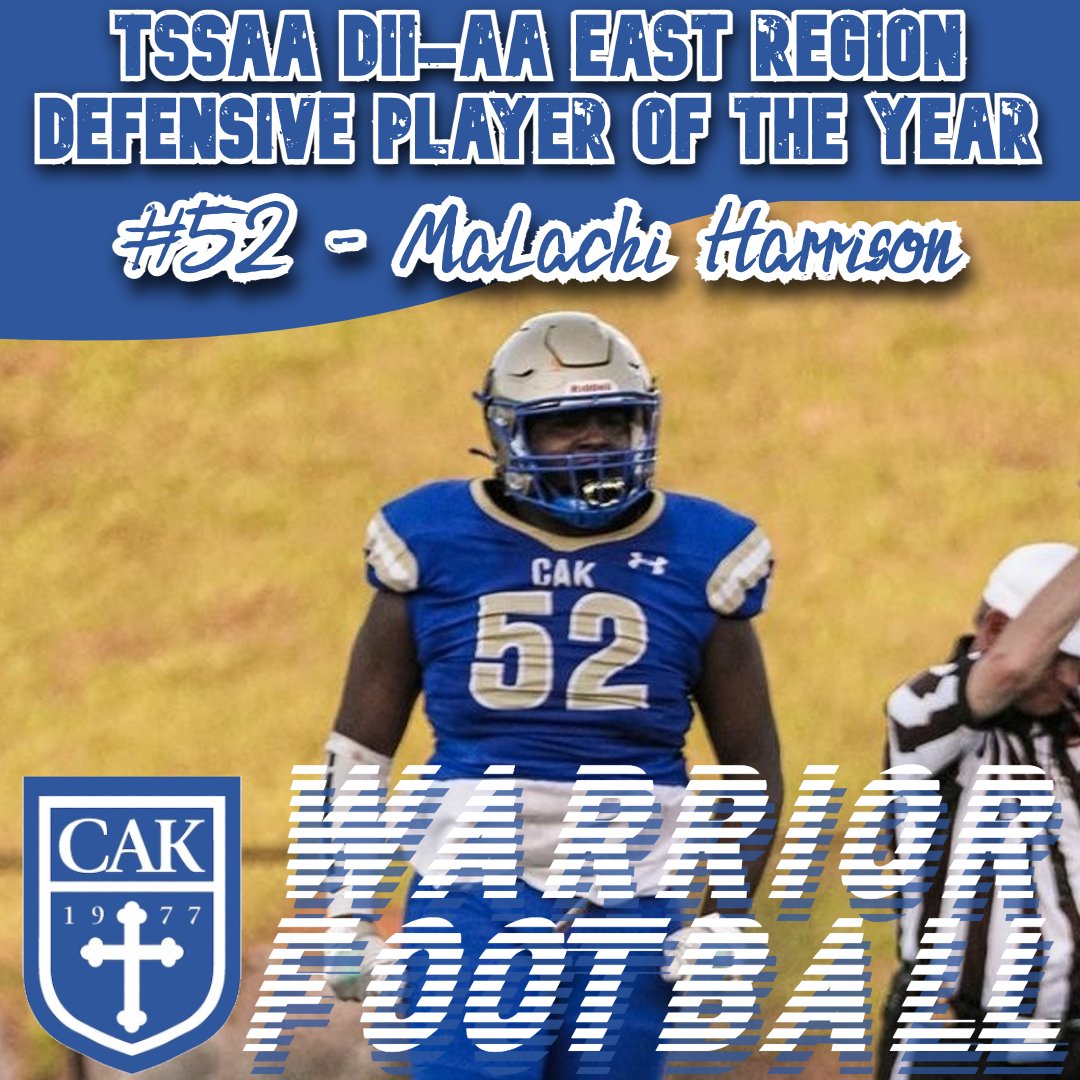 Proud of D-II East Region Superlative and <a href="/PaladinFootball/">Furman Football</a> commit <a href="/HarrisonMalachi/">Malachi Harrison</a> - on his recognition as Region Defensive POY...
⏩ 77 Total Tackles
⏩ 33 TFLs
⏩ 13 QBH
⏩ 3 Sacks
...he stays busy in your backfield...

<a href="/CAK_CoachK/">Bart Kareken</a> 
<a href="/CoachKLewDL/">Kevin Lewis</a> 
<a href="/Coach_DVaughn/">Duane Vaughn</a> 
<a href="/FUCoachHendrix/">Clay Hendrix</a>