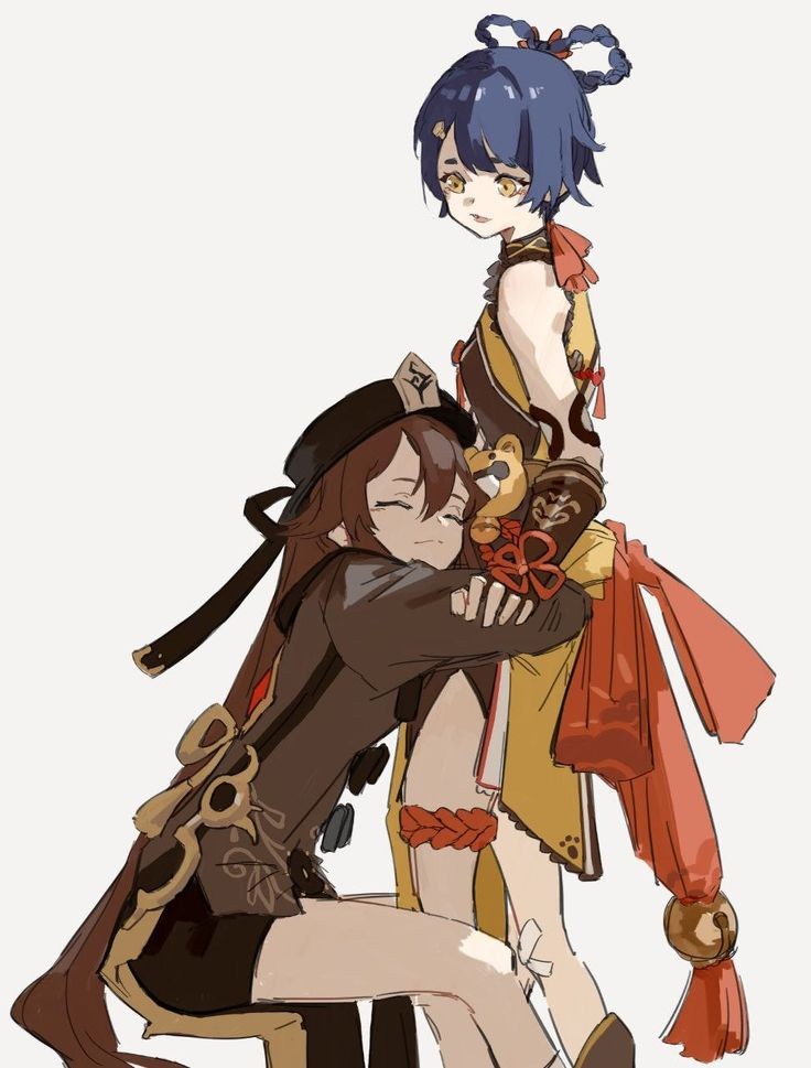 геншин ху тао и чжун ли. сяо тао геншин. ху тао геншин импакт. сяо тао геншин. сяо геншин арт.