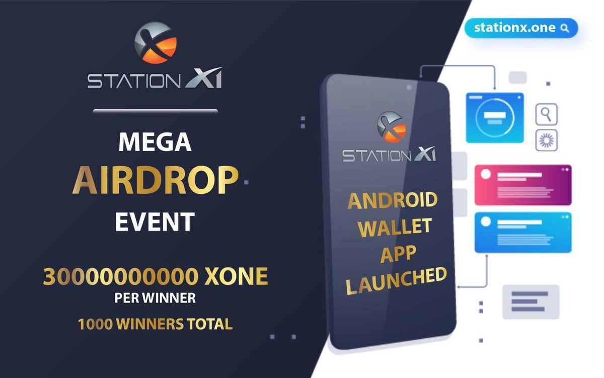 DeCentroWorld's tweet photo. 🔥 Station X1 Airdrop (XONE)
💰 Reward: 30000000000  XONE
🏆 Winners: 1000 Random Users
🔗 Airdrop Link: https://t.co/yiay7MUNqM
⏳ Airdrop End Date: 10 January 2022
#AirdropAnnouncements #AirdropCrypto https://t.co/QPuXN5yyDF