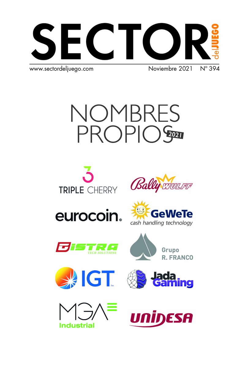 SectordelJuego's tweet photo. REVISTA Nº 394. LOS NOMBRES PROPIOS DEL SECTOR EN 2021
https://t.co/opZOeo25P4
Triple Cherry, Bally Wulff, @EurocoinSpain , @GeweteSpain , @Gistrainfo , @rfranco_es , @IGTNews , @JadaGamingAI , @mga_industrial , unidesa https://t.co/zFWvM88y2v