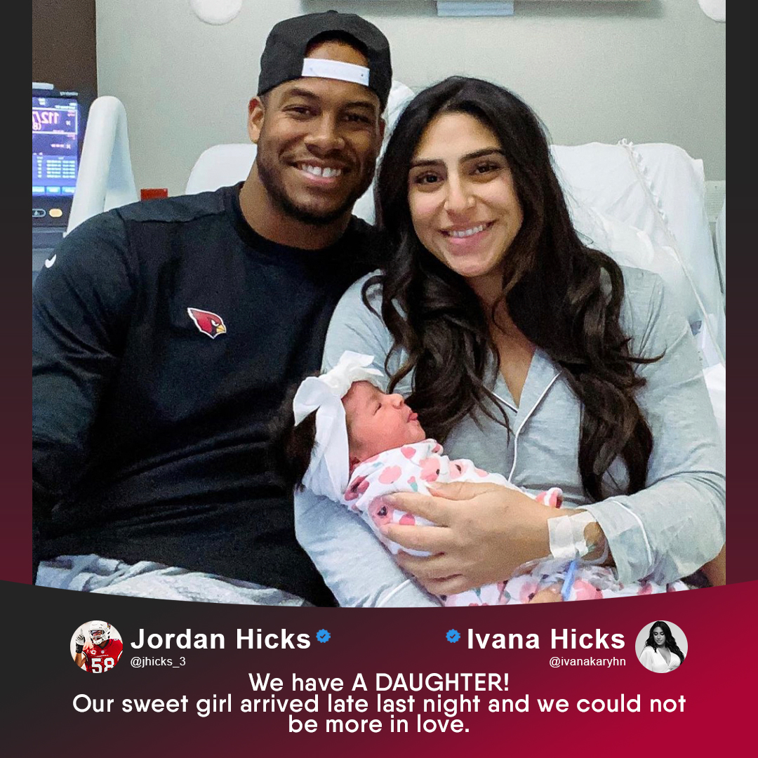 Arizona Cardinals on X: Congratulations to Jordan and Ivana on the birth  of their baby girl!  / X