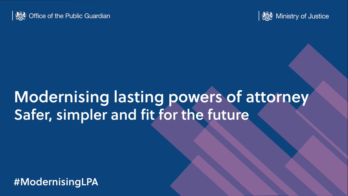 OPGGovUK's tweet photo. The @MoJGovUK consultation on modernising lasting powers of attorney closed on 13 October after being open to public response for 12 weeks 🗣
Our latest blog post talks about what to expect in the coming weeks #ModernisingLPA
Read the article online 💻 https://t.co/pITmBfPQfW https://t.co/AXUjluncxM