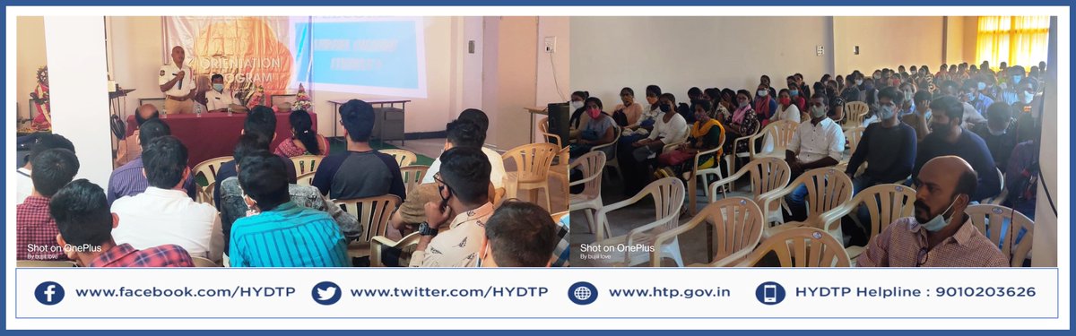 Hyderabad Traffic Police (@hydtp) on Twitter photo #HYDTPweBringAwareness
Today, Sri. G. Harish, Insp TTI along with Sri. G. Sudhakar, @insptr_abids conducted an orientation program on Road Safety and Traffic awareness to the Students and staff of Aurora P.G college, Nampally.
<a href="/AddlCPTrHyd/">Addl CP Traffic</a> #HYDTPweBringAwareness
Today, Sri. G. Harish, Insp TTI along with Sri. G. Sudhakar, @insptr_abids conducted an orientation program on Road Safety and Traffic awareness to the Students and staff of Aurora P.G college, Nampally.
<a href="/AddlCPTrHyd/">Addl CP Traffic</a>