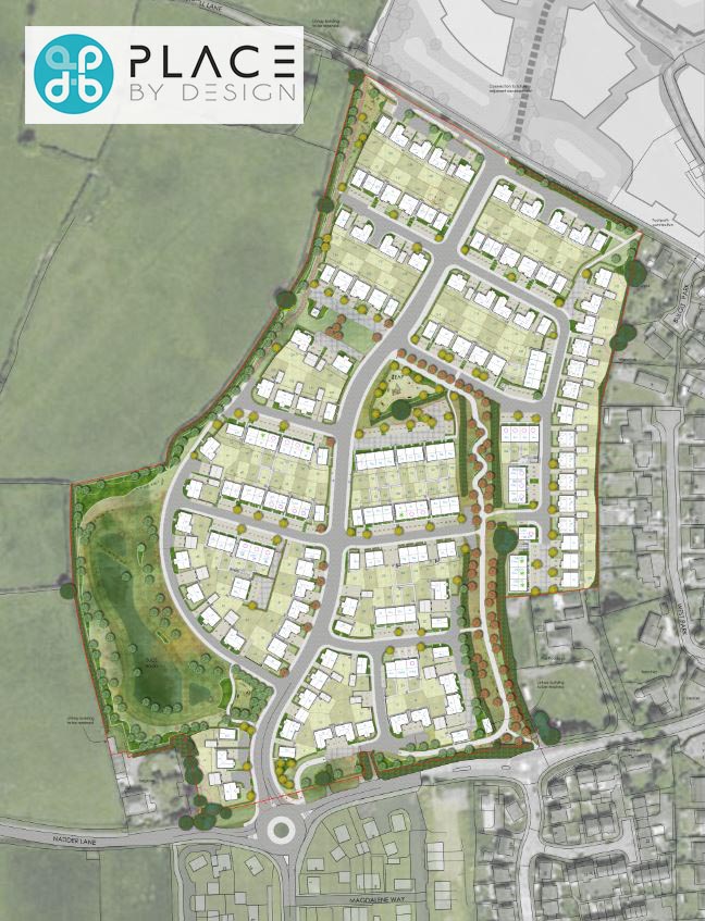 Nadder Lane, South Molton for Wainhomes has been approved, providing  187 new dwellings, including 37 affordable dwellings.