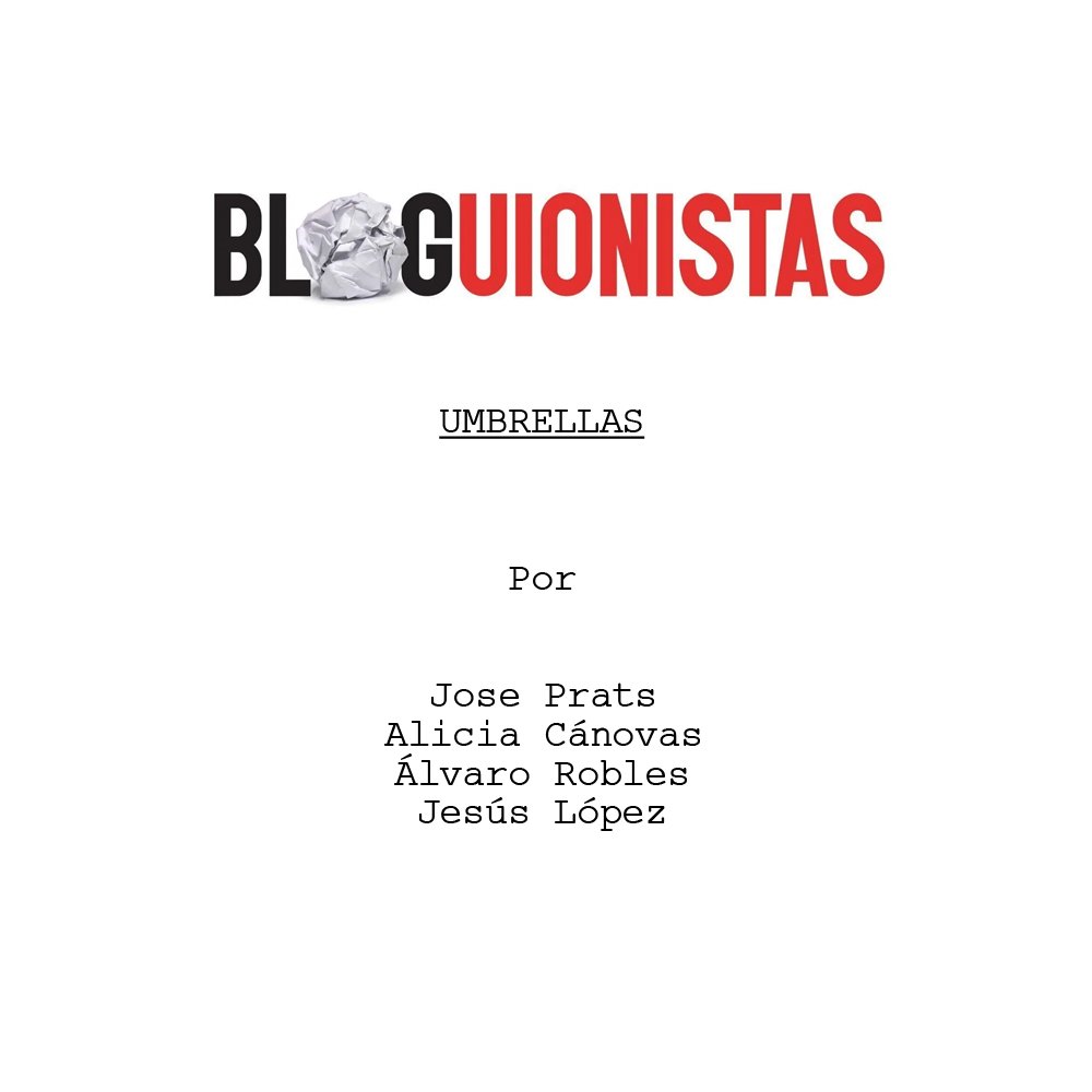 jose__prats's tweet photo. ☔ EL GUIÓN DE UMBRELLAS EN BLOGUIONISTAS ☔
.
Es un honor que el guión de nuestro cortometraje esté disponible en la web de @bloguionistas. Os invitamos a leerlo. 
.
Podéis encontrarlo en el siguiente enlace:
https://t.co/gqUx6Jexq0 https://t.co/QKuxxFg1lk