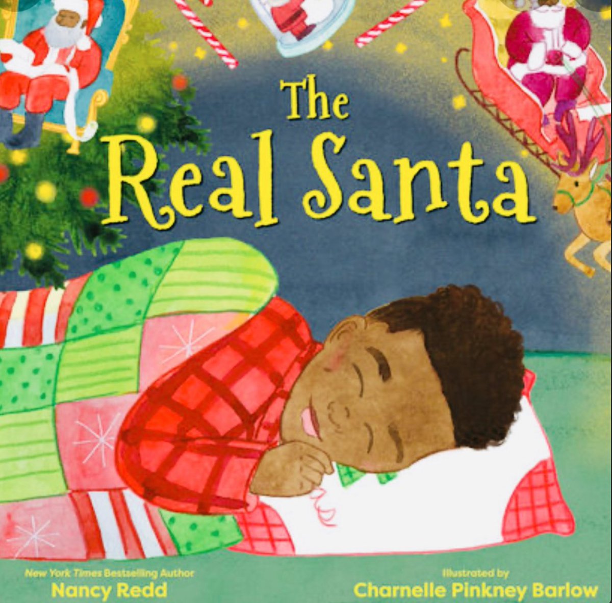 If you believe in that guy who will slide down the chimney on 12/25, please enjoy this book, THE REAL SANTA, illustrated by my niece, Charnelle Pinkney Barlow, written by NYT bestseller Nancy Redd.