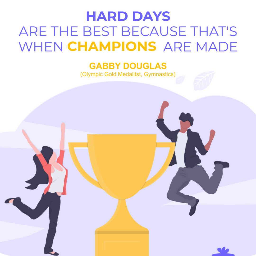 GraySean24's tweet photo. Hard days are the best because that's when champions are made. - Gabby Douglas 

#homemortgage 
#refinance 
#firsttimehomebuyer 
#homepurchase 
#loanofficer https://t.co/GZZzDr6Jmp