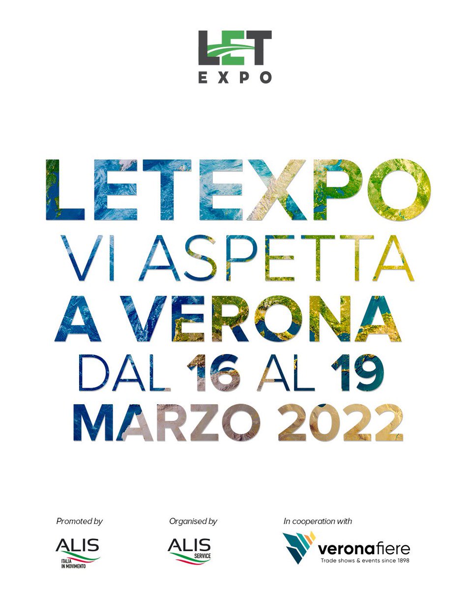 LetExpo's tweet photo. ⏳ Non perdere l’appuntamento con la più grande fiera del traporto e della logistica sostenibile.

🗓 Ci vediamo a Veronafiere dal 16 al 19 marzo 2022.

#LetExpo2022 #green #Trasporti https://t.co/1XEFenTNeP
