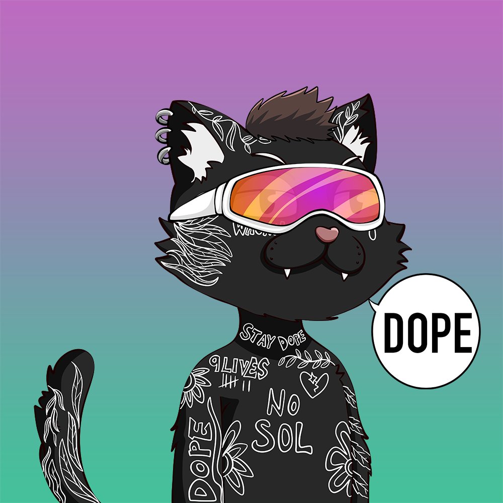 lekkarra's tweet photo. @nftsonsolana 100% @Dope_Cats 
4x from mint price https://t.co/e9C9OeShpC
