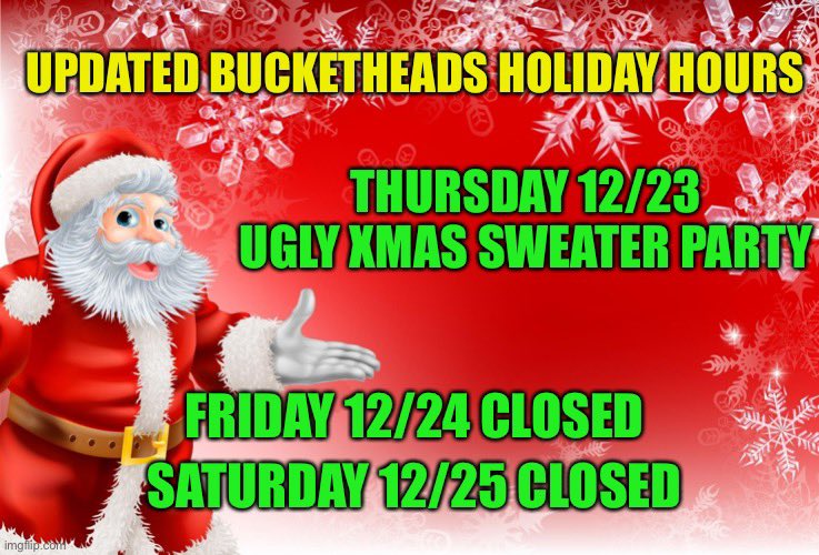 BucketheadsBar's tweet photo. Ho Ho Ho, Go Pack Go https://t.co/LCswBv3baR