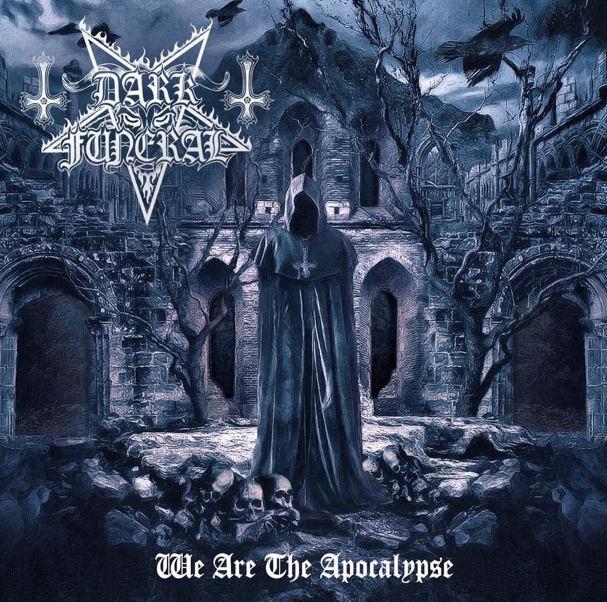 officialChaqMol's tweet photo. DARK FUNERAL - “We Are The Apocalypse” album cover revealed.

The artwork was created by Marcelo Vasco (Slayer, Testament, Kreator)

The album is set to be released through C Century Media Records on March 18, 2022, with a first single coming on January 7th! https://t.co/aFpy75j3aQ