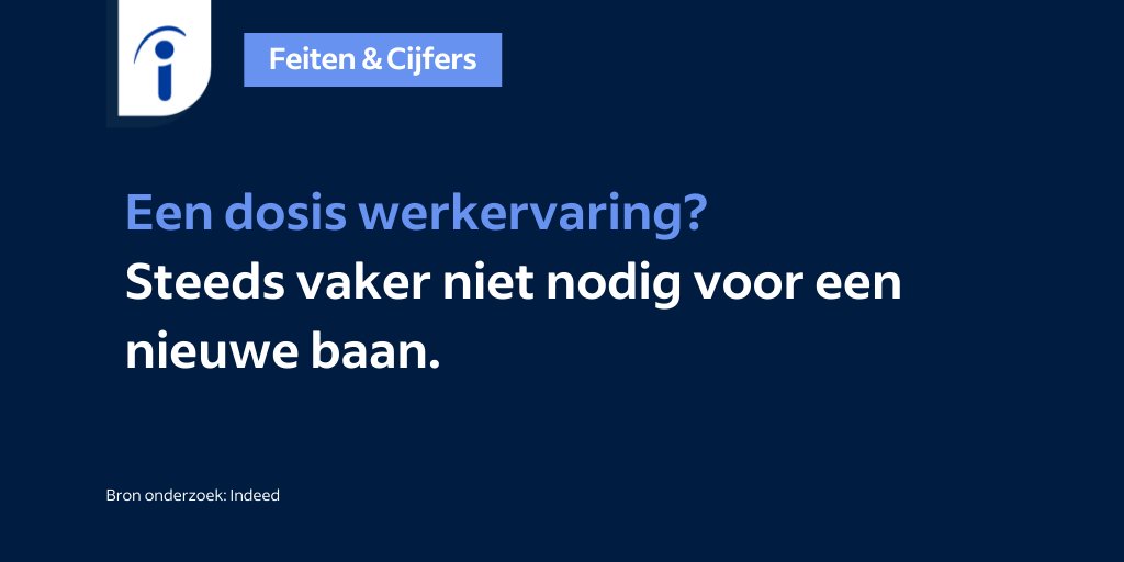 Geen ervaring? Geen probleem! In vergelijking met een jaar eerder zijn er bijna veertig procent meer vacatures waarbij expliciet wordt benoemd dat werkervaring niet vereist is. Lees hier meer: indeedhi.re/32mA63D