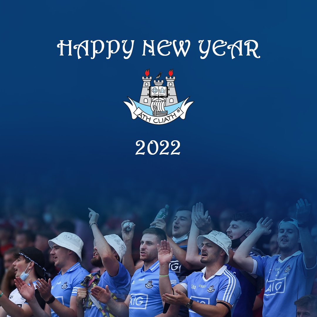 DubGAAOfficial's tweet photo. Happy New Year from Dublin GAA 💙

Thanks for your brilliant support over the past 12 months. Wishing everyone a safe, healthy &amp; happy 2022 💪

#UpTheDubs https://t.co/FDq53ZlPTJ
