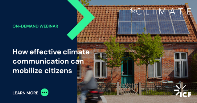 Marian_VP's tweet photo. Timely webinar, now available on-demand, from my @ICF Climate Center colleagues &amp; Montpelier Business School exploring how social &amp; behavioral science could play a role in producing effective climate communications that can support decarbonization goals. https://t.co/sBZktQ2lQZ https://t.co/HHALPKEp21