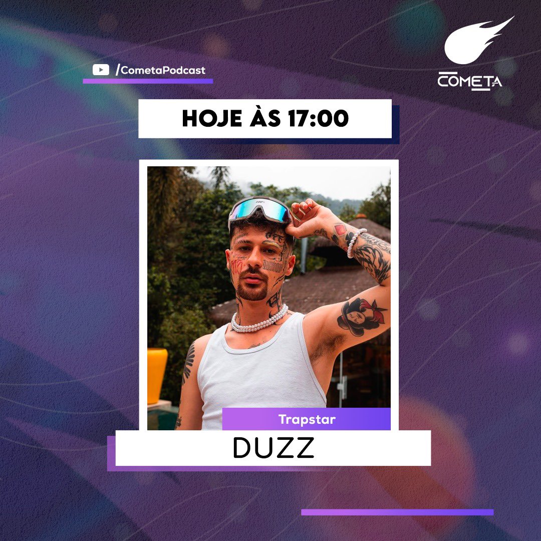 PodcastCometa's tweet photo. HOJE [22/12 - 17:00] - Duzz

☄️💜 https://t.co/xsDCvKu3p7