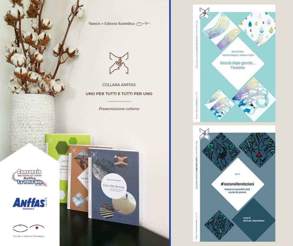 ‼ Nell'ambito della collana  #Anffas "Uno per tutti e tutti per uno", nata dalla collaborazione con Vannini, sono disponibili i primi n. 2 volumi:
• #iostonellerelazioni
• Goccia dopo goccia... l’oceano

🖱 Info: anffas.net/it/news/16538/…