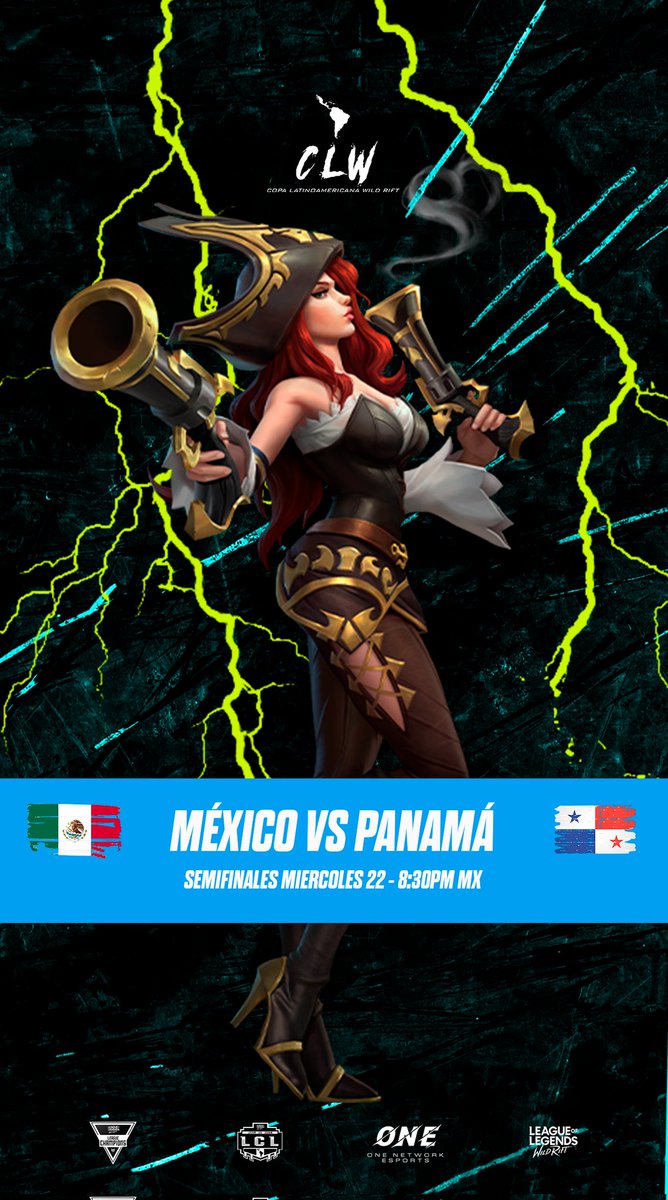 CLW_Copa_Latinoamericana_WildRift (@clw_wildrift) on Twitter photo Semifinales LAN
<a href="/selmexwr/">Sel. Mexicana Wil Rift</a> vs <a href="/Panamawildrift/">Seleccion Panameña de Wild Rift</a>
Transmisión a las 8:30PM🇲🇽
Nos vemos en la grieta 🔥
<a href="/LCL_League/">LCL LATAM COMPETITIVE LEAGUE</a> <a href="/LeagueChampionL/">LeagueChampions_LATAM</a> #ONENetworkEsports Semifinales LAN
<a href="/selmexwr/">Sel. Mexicana Wil Rift</a> vs <a href="/Panamawildrift/">Seleccion Panameña de Wild Rift</a>
Transmisión a las 8:30PM🇲🇽
Nos vemos en la grieta 🔥
<a href="/LCL_League/">LCL LATAM COMPETITIVE LEAGUE</a> <a href="/LeagueChampionL/">LeagueChampions_LATAM</a> #ONENetworkEsports