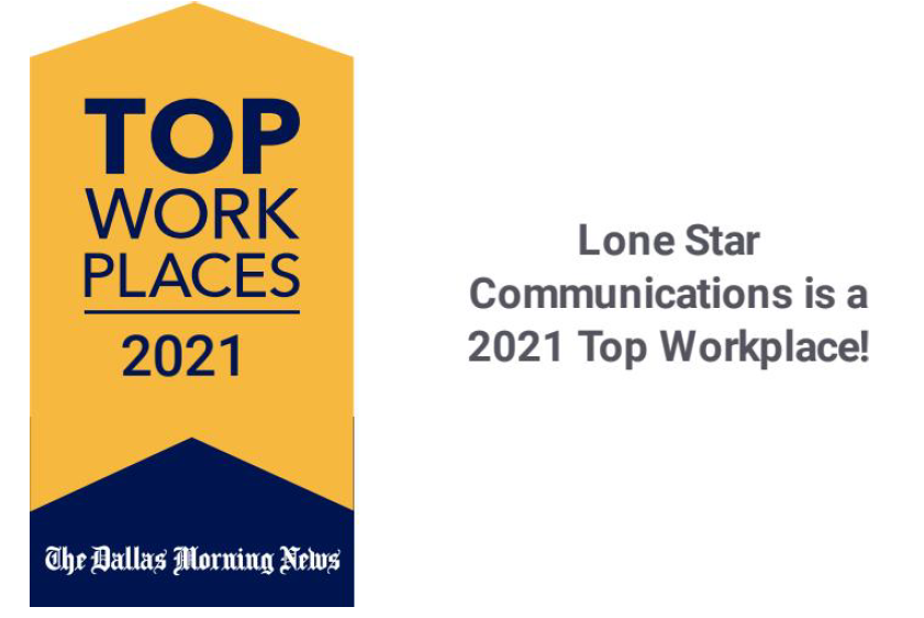 lonestarcom's tweet photo. Hey Dallas-Fort Worth! Lone Star Communications is a 2021 Top Workplace! Where can we apply for "America's Team" status?

#lifesafety #healthcare #education #dallas #fortworth #texas https://t.co/L1cJ4ww2ub