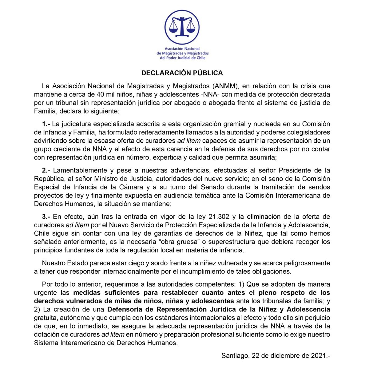 ibravoperez's tweet photo. ¿ se imagina asistir a una audiencia frente a un problema legal que lo aqueja sin abogado(a) y no contar con la ayuda de un letrado?, ¿ le parecería justo?, pues muchos NNA viven eso todos los días en Chile.

@PJudicialChile https://t.co/G8PsKXhhSs