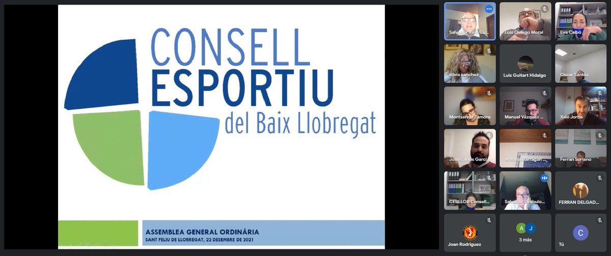 cebllob's tweet photo. 📢💻En marxa l'Assemblea General Ordinària.

📆22 de desembre de 2021

#assembleageneral #cebllob https://t.co/n5Rrwac0DO