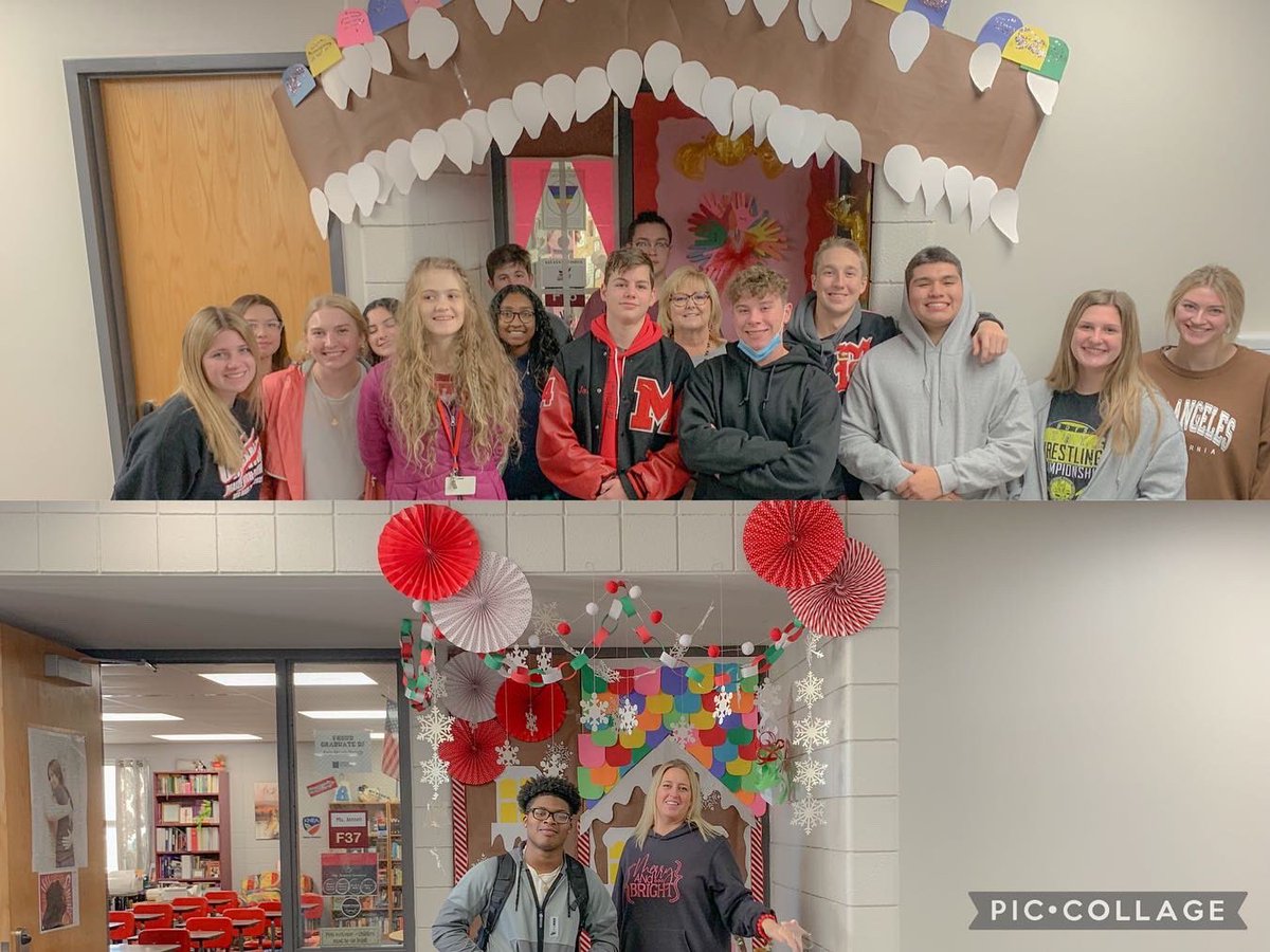 MaizeHighStuco's tweet photo. Great job to all the encors that participated in holi-door competition! Our winning encors are … Fisher and Wall-meyer! Honorable Mention is Pfeifer and Schantz! https://t.co/NuWA36y9Z6