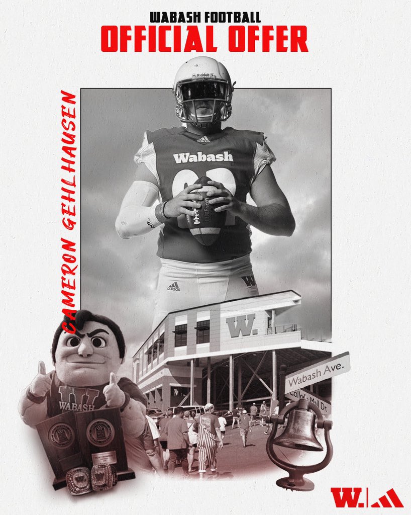 CameronGehlh's tweet photo. Blessed to receive my first football offer! @CoachJRiordan @WabashFB @_HuskyAthletics @North_Football https://t.co/A2Rw3aX9U3