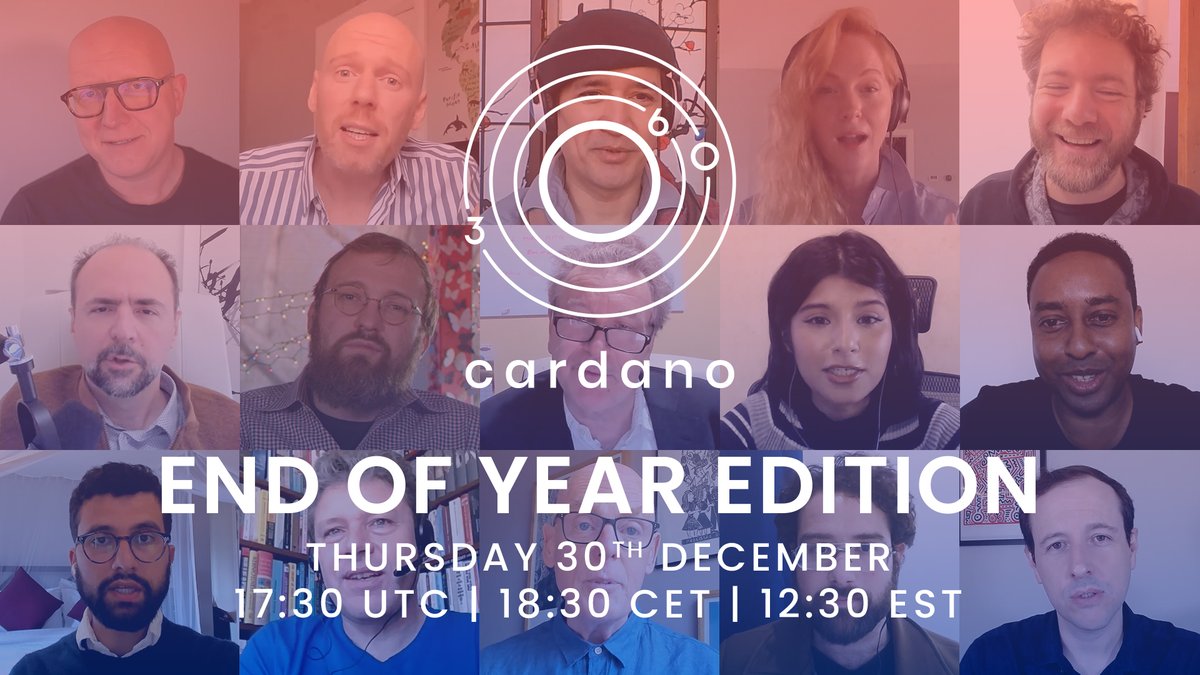 IOGroup's tweet photo. 🎅 We are gearing up for #Cardano360 end-of-year edition!🎄

Join us on Thursday 30th December at 17:30 UTC as we wrap this year up and look ahead to 2022! 

Make sure to subscribe to our Youtube &amp; enable 🔔 https://t.co/kMcA37Gjmc https://t.co/XdSEFEuSGM