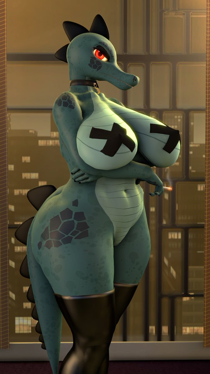 GothiccCroc's tweet photo. Sometimes, the parties that she goes to can get...pretty wild. Like 'End up outside of a warehouse with nothing but tape and a choker on' kinda wild.

...still, she's nothing if not an opportunist, so...who's up for some fun? $20 says you can't snap her choker ~ https://t.co/Y433FqqXXu