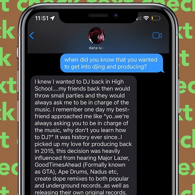 thegumbo's tweet photo. our latest #textcheck is here!!! this time we hit up @DJDanaLu to talk about growing up in nyc, @tacosYcervezaNY, the artists she would love to work with, and more. 

read the full convo here: https://t.co/1xjSLeXqn4 https://t.co/OhpGpYoEZZ