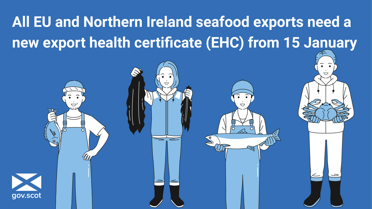 ScotGovMarine's tweet photo. We’ve put together, for clarity, a blog summarising the key EU and Northern Ireland export changes for seafood businesses and what to do to make sure you’re prepared. Read it here: https://t.co/H9j0orVxNi #EUExit #foodexports https://t.co/qJwoAB4yx2