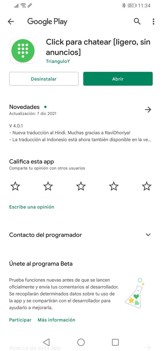 JorchEnciso's tweet photo. @ElySalgadoC Descarga esta app es genial solo ingresas el numero y listo sin agregar contactos https://t.co/w0umBl85az