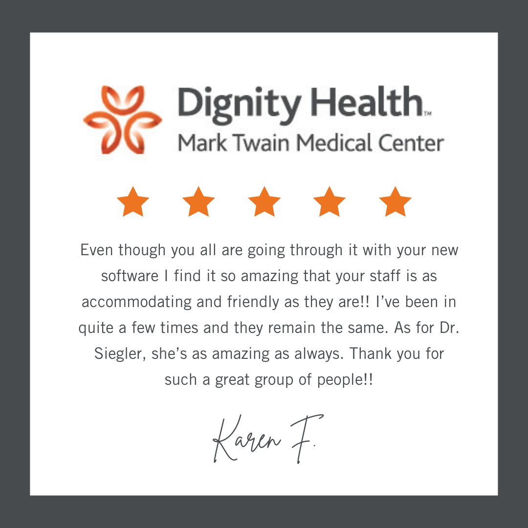 Our patients tell our story best! Thank you, Karen, for the kind words. we are committed to serving every one with humankindness. #hellohumankindness.