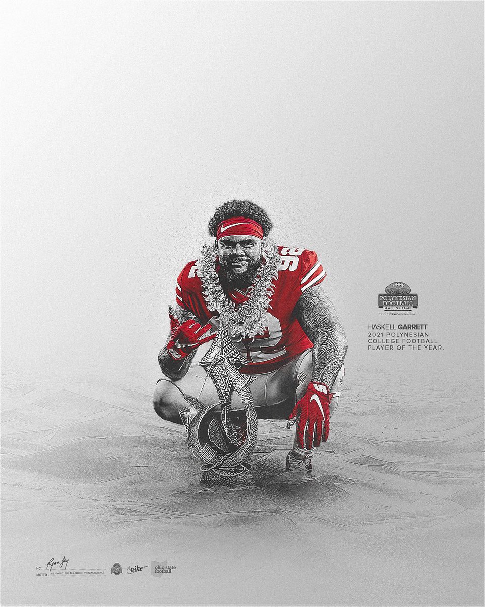 Your 2021 Polynesian College Football Player of The Year‼️ @HaskellGarrett_ 

#GoBucks