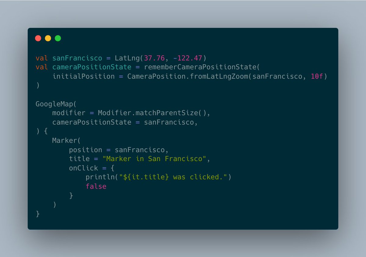 arriolachris's tweet image. What if adding a Google Map in #Jetpack #Compose looked like this?