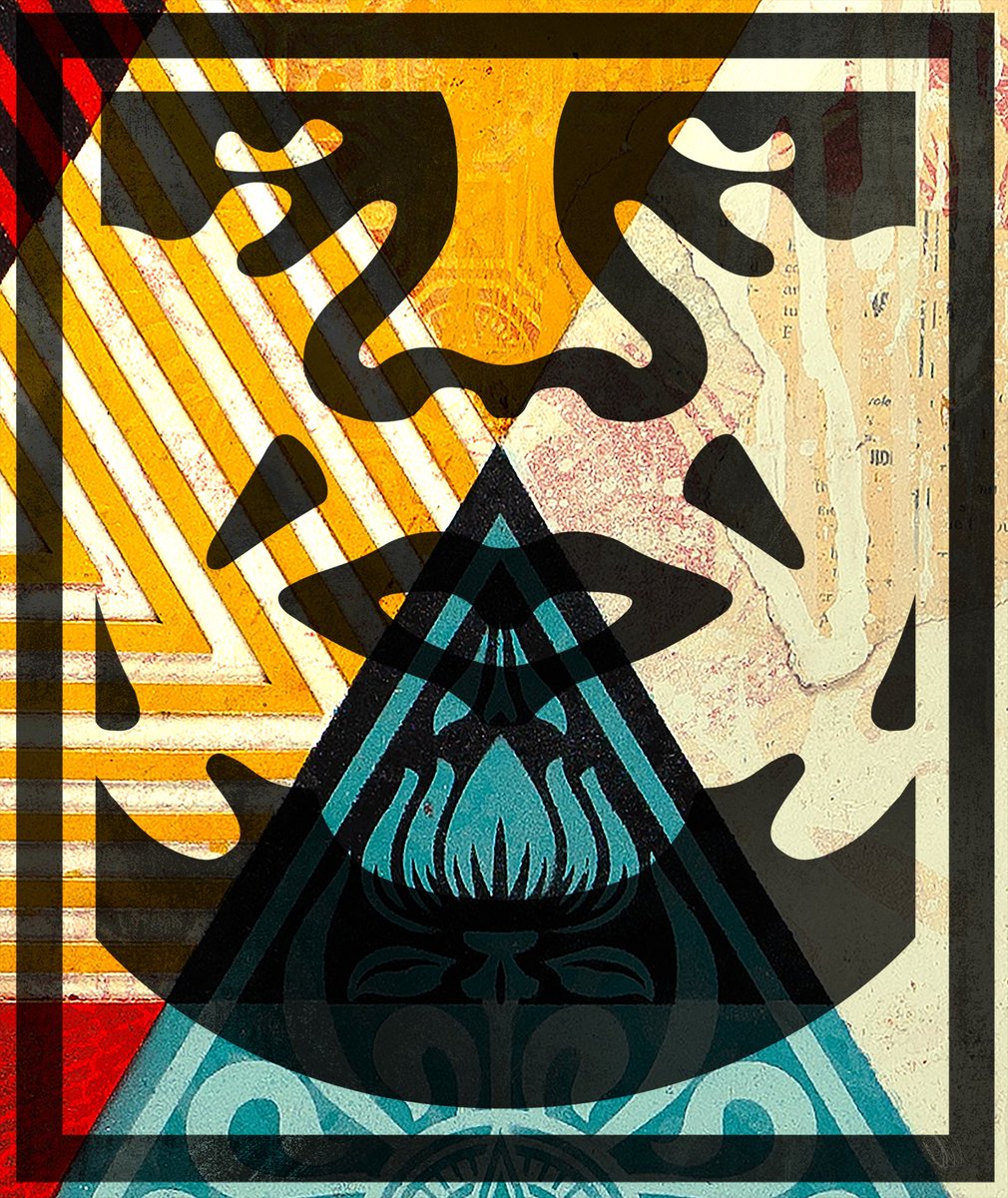 jazznieller's tweet photo. Just picked up three of these nft art pieces from the one and only @OBEYGIANT.  The NFT world is pretty new to me, and i’m still trying to figure out what it all comes down too. But i just had to grab theese. Love the aesthetics. #NFT #nftcollector #nftnoob https://t.co/39SmSSkUUG