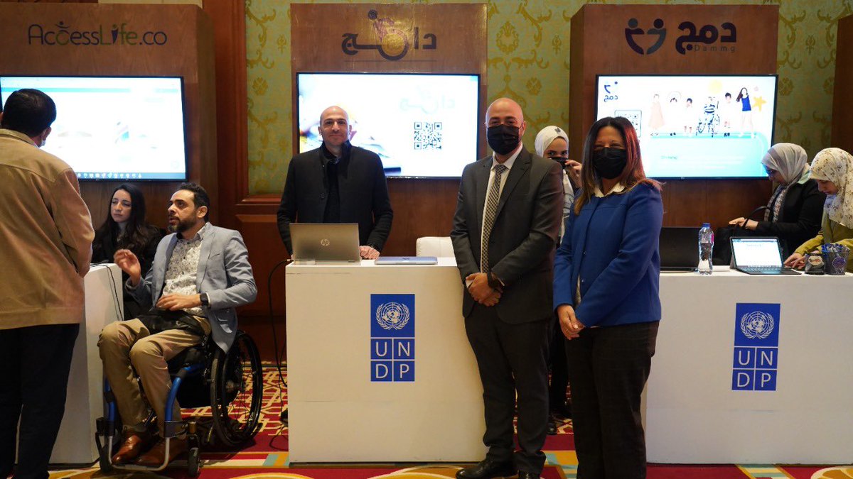 UNDPEgypt's tweet photo. من فعاليات مؤتمر مبادرون برعاية رئاسة مجلس الوزراء المصري @CabinetEgy ووزارة التضامن الاجتماعي  @MOSS_Egypt وبمشاركة آدوات الإتاحة التكنولوجية للـ #قادرون_باختلاف "دامج" #Dameg و "دمج" #Damg و #UNDPEgypt. 
#المبادرون 
#pwd #inclusion #accessibility #ATs4PWDs https://t.co/4ftQZ92u72