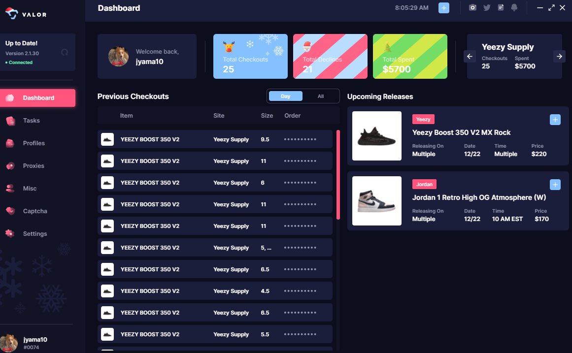 Last YS drop of the year…it’s been a great December! Thank u @ValorAIO ❤️ Proxies: @TheXYZStore @PorterProxies @streetproxy @KaBoomProxies Gmail: @OnecIicks Best CG: @CarbnIO and #TeamEnergy