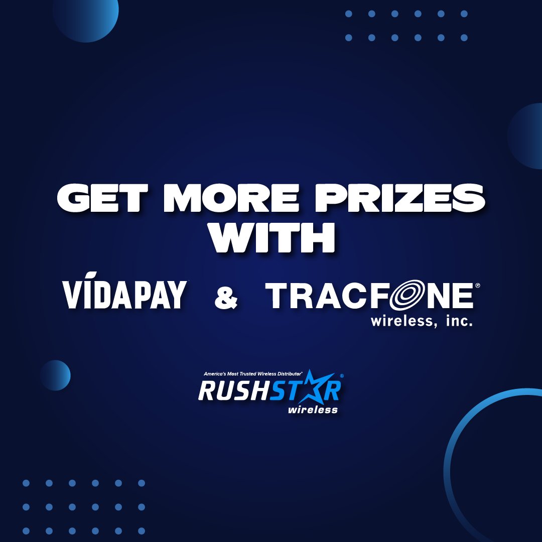 Rush_Star's tweet photo. Win BIG with VIDAPAY And TracFone! Last Days Of The VIDAPAY ME $100K Giveaway! Register Now!

Promotion Ends December 31, 2021.

Registration Page: https://t.co/y6Ouh8jMIF

Call Us: (877) 488-7874
https://t.co/ELhHiTsnYl

#VIDAPAY
#VIDAPAYME
#RushStarWireless
#TracFone https://t.co/lydfng44UN