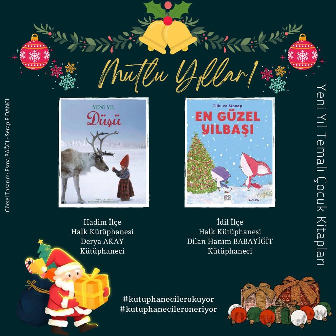 📍Kütüphaneciler bu hafta yeni yıl temalı Çocuk Kitapları okuyor ve öneriyor. 
Keyifli okumalar dileriz.  ⛄❄️🌲

#kutuphanecilerokuyor 📚
#kutuphanecileroneriyor