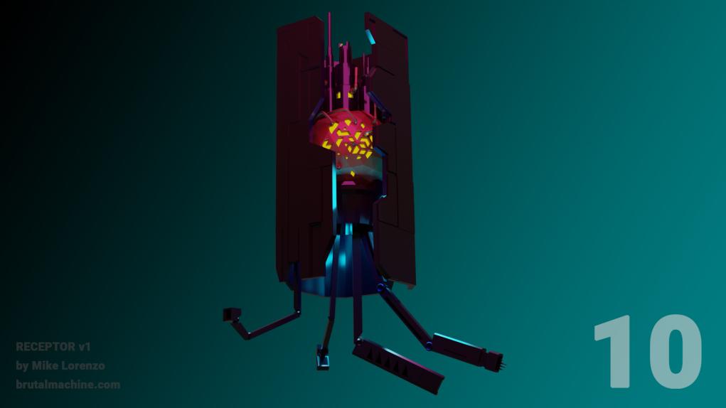 waywardstrategy's tweet photo. The Dendrite faction's Receptor (harvester) concept for my #SCRAPmod StarCraft 2 total conversion, by @3dartmike https://t.co/0MADvOC5TN