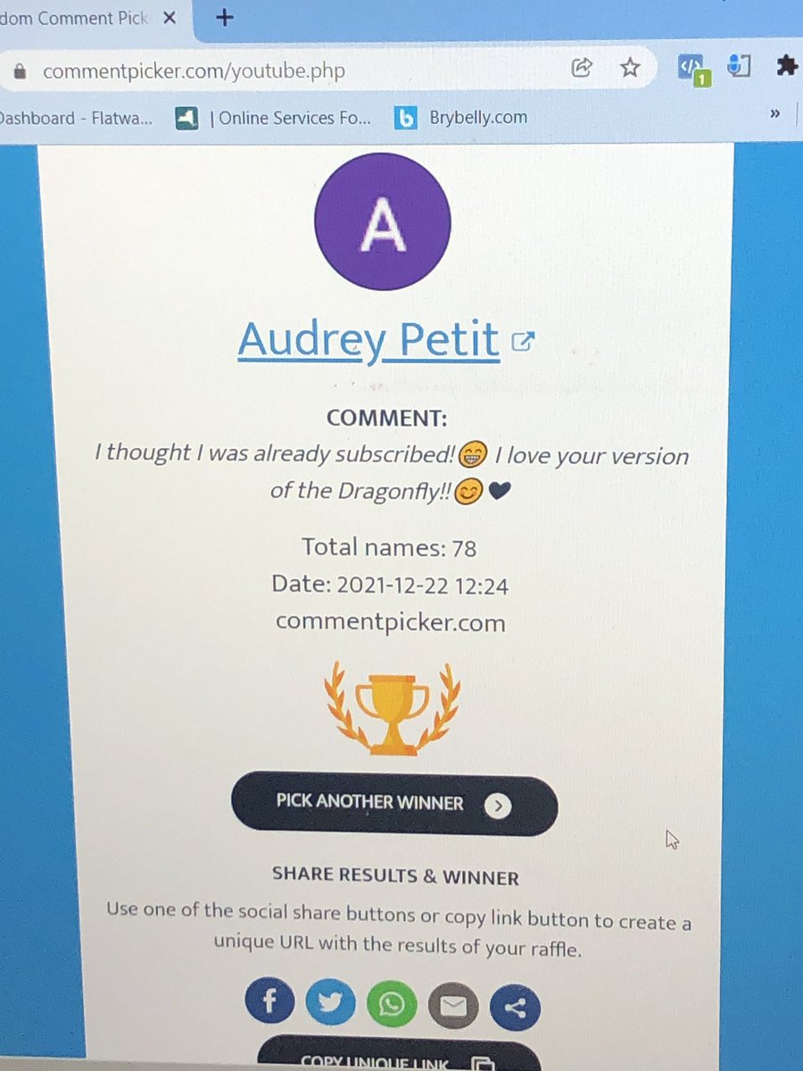 FlatcreationSS's tweet photo. Yay we have a winner!! Audrey Petit !!  I want to thank everyone that commented and subscribed. We are so glad that all of you have helped us get this far, and continue to create. We look forward to creating many more videos and helping others to create with silverware. https://t.co/FCDTRk6HLf
