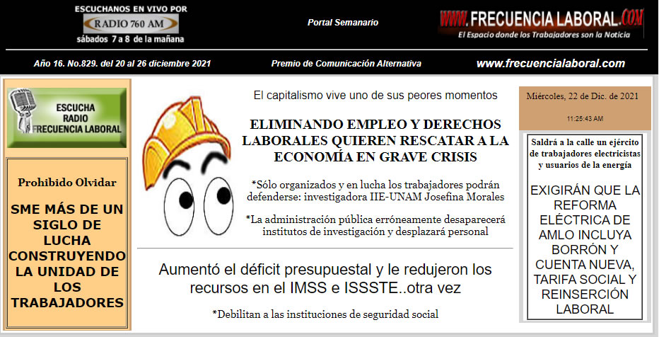 luli_mar's tweet photo. LEE LOS ENCABEZADOS DE FRECUENCIA LABORAL: EL ESPACIO DONDE LOS TRABAJADORES SON LA NOTICIA en https://t.co/LtcF3kHeeH https://t.co/tbb75zzvfE