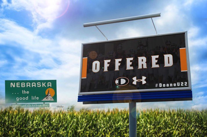 Blessed to have received my 12th offer from my birth state <a href="/DoaneUniversity/">Doane University</a>. Thank you Coach Dixon <a href="/Wideout11/">WIDEOUTS</a> &amp; <a href="/DoaneFootball/">DoaneFootball</a> ⚫️🟠 <a href="/PortolaFootball/">Portola Football</a> <a href="/CoachPerrone/">Coach Perrone (My Recruits)</a>
