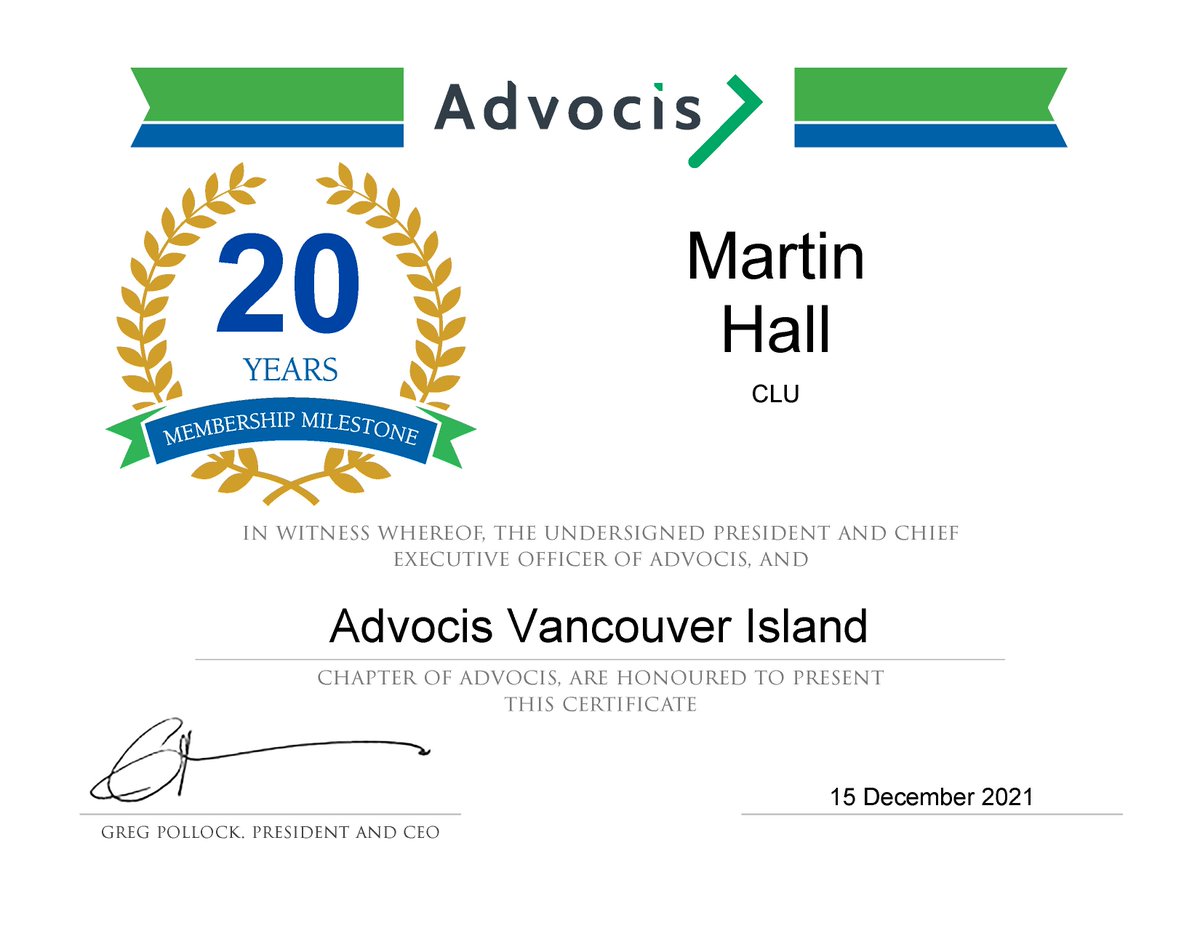 AdvocisVI's tweet photo. Congratulations to Glenson Crawford, Lorie Tod, Martin Hall &amp; Megan Herlaar on celebrating 20 years as members of @Advocis !!
#memberdecember #membershipmilestone #advocis #advisorscare https://t.co/DDtaS8isjY