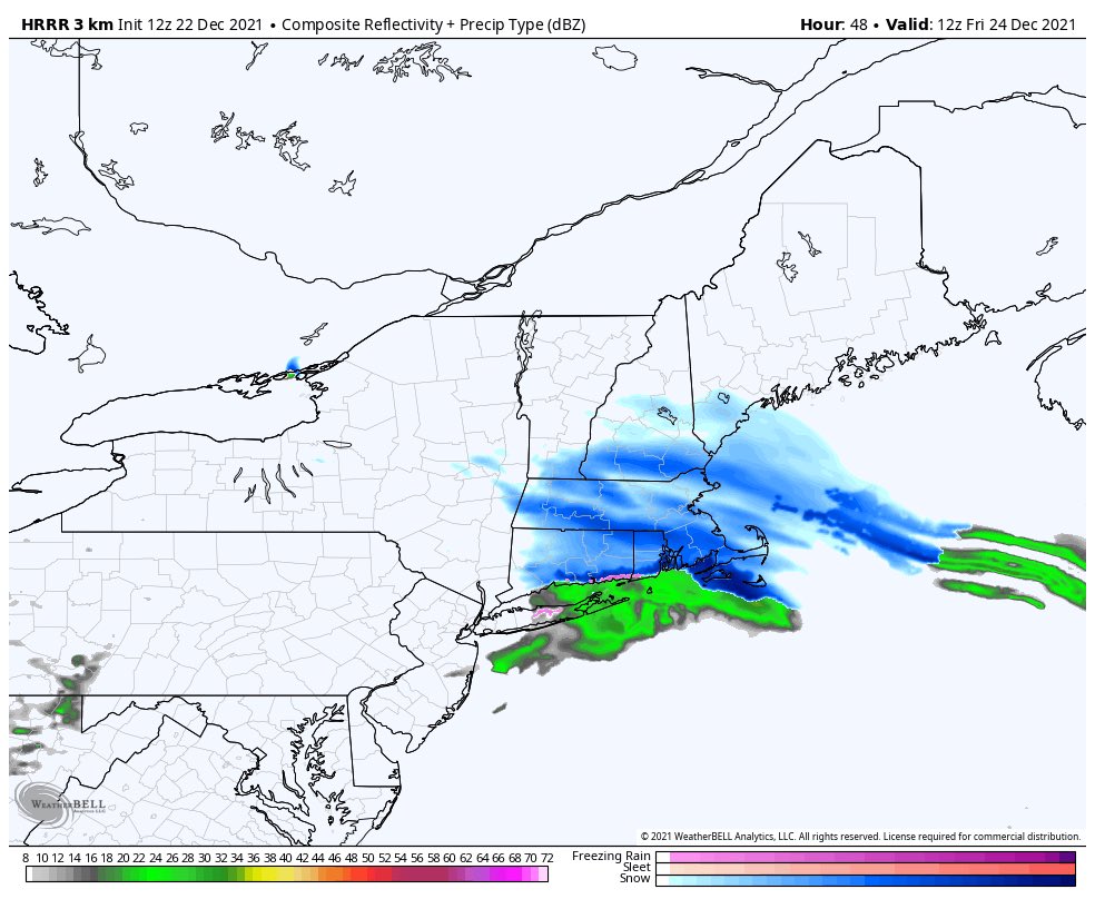 wtusnortheast's tweet photo. Hey everyone! Hope you guys are having a fantastic Wednesday! There is a chance of snow Christmas eve. Currently, it doesn't look like too much of a travel issue but a coating to 2 inches in local spots could occur. https://t.co/L3IrMkLGBP