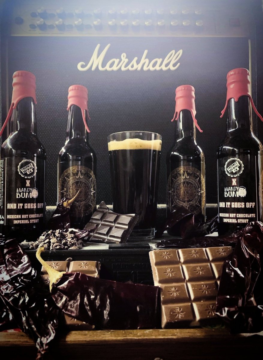 🤟🎸☄️BLACK METAL🦉🎸🤟

Our @firerockbrewingco X <a href="/MardyBumBrewCo/">Mardy Bum Brew Co</a> bottles now on sale⚠️

In time for Xmas, this 11% Mexican Hot Chocolate Impy has all the warmth, spice, and vanilla that Santa could deliver 🎅 

#CraftBeer #Nottingham #Derby #brewery #stout #craftale #drinklocal